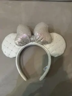 東京ディズニーリゾート ミニーちゃん キルティングカチューシャ 白