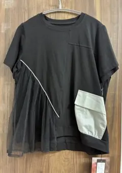 ✨️ABITOKYO✨️チュール切替 Tシャツ ブラックのサムネイル