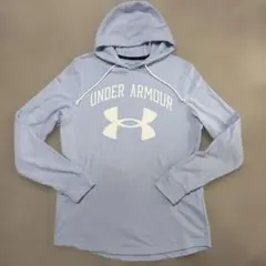 【匿名配送】アンダーアーマー ロゴパーカー 裏毛 水色