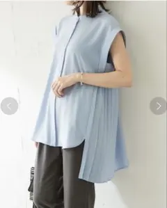 COLLAGEGALLARDAGALANTE サイドプリーツジョーゼットブラウス