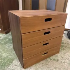 無印良品 スタッキングチェスト 引出し4段 ウォールナット材