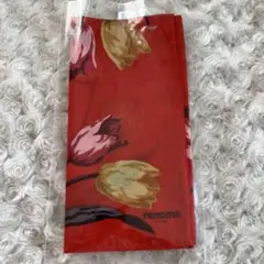 renoma 花柄 ハンカチ 赤　新品