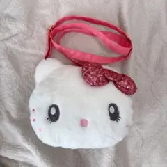 ハローキティ ファーバッグ ピンクリボン