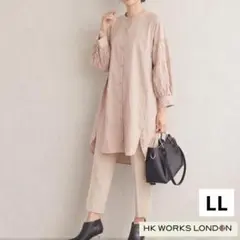 新品 しまむら HK WORKS LONDON レーヨン混シャツチュニック LLのサムネイル