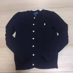 【120cm】【美品】ラルフローレン　 ネイビー カーディガン