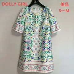 DOLLY GIRL 花柄 半袖 Aライン ワンピース チュニック 1