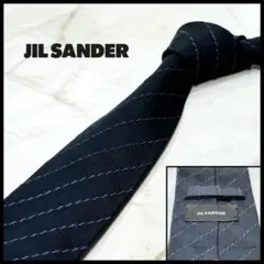 ☆即発 JIL SANDER ジルサンダー ネクタイ ダークネイビー ストライプのサムネイル