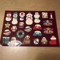 スーパーマリオ クリスマスシール ステッカー 1シート