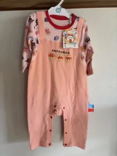 新品　80 アンパンマン　ばいきんまん　長袖　ロンパース　ベビラボ　女の子　知育