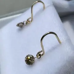 アトリエダンタン toile K10ダイヤピアス - メルカリ