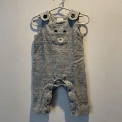 Combi mini ベビー服 くまさんポケット ロンパース グレー