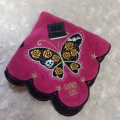 ANNA SUI バタフライ タオルハンカチ！未使用品！