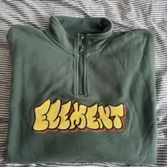 Element ハーフジップ スウェット グリーン 刺繍ロゴのサムネイル