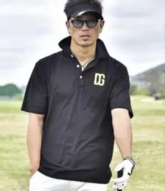 DIVINER GOLF オリジナルバックラインロゴストレッチ半袖ポロシャツ