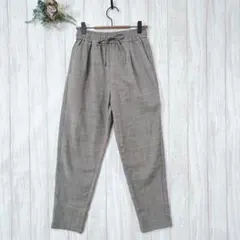 ☆ジーユー/GU (S) チェック柄 カジュアルパンツ ウエストゴム