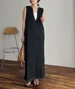 【新品】　CAPRICIEUX LE'MAGE Iラインデニムワンピースのサムネイル