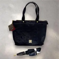 美品！Christian Oliver 2way トートショルダーバッグネイビーのサムネイル