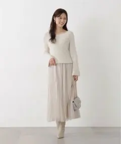 美品 EDIT COLOGNE ラメプリーツスカート