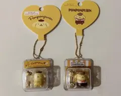 サンリオ　ポムポムプリン ミニチュアパッケージチャーム 2種セット