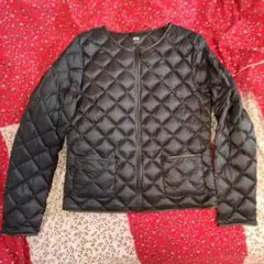 UNIQLO ブラック インナーダウン S 長袖 シャカシャカ