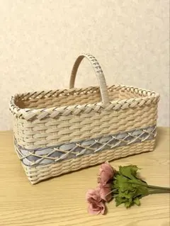 mayumi様用クラフトバンドで作ったワンハンドルバスケットかご