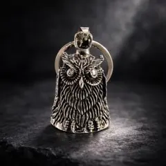 守護の鐘 ガーディアンベル フクロウ 梟 お守り魔除け 厄除けバイクキーホルダー