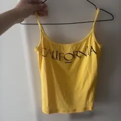 CALIFORNIA ロゴ入り タンクトップ イエロー L