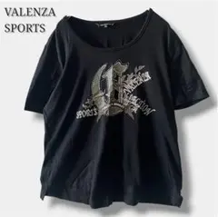 【バレンザスポーツ】ロゴプリント半袖Tシャツ ラインストーン カットソー 40のサムネイル