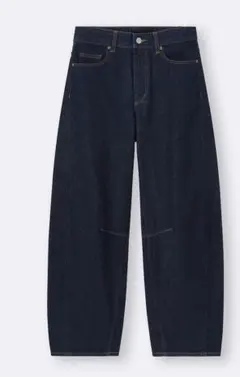 最終値下げGUバレルレッグジーンズネイビーXL