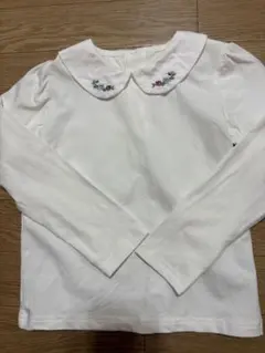 ブラウス　トップス　110 長袖　ファミリア好きの方に　刺繍　綿100