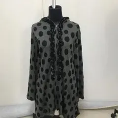 RESPIGHI ジップアップパーカー 水玉 グレー L相当