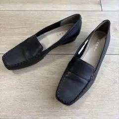 美品 LUPUY ローファー 革靴 ネイビー - メルカリ