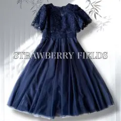 ストロベリーフィールズ チュールドレス レースケープ M相当 結婚式 パーティー