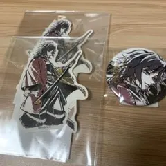 鬼滅の刃 くじ 冨岡義勇 缶バッジ 箔押し ステッカー