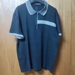 A|X Armani Exchange ハーフジップ ポロシャツ ブラック XLのサムネイル