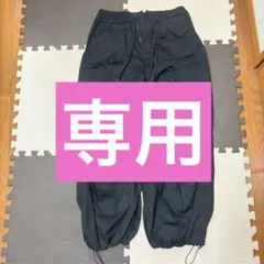 【Pぉos 様専用】GU メンズ　ブラック カーゴパンツ ゴムウエスト