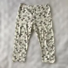 リボン模様スパッツ 140cm アイボリー