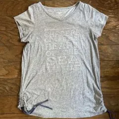 ROXY グレー Vネック Tシャツ　オシャレ　海