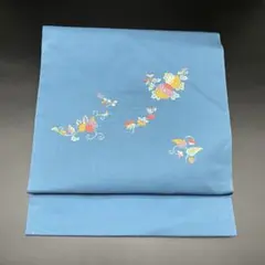 高級　正絹　洒落帯　名古屋帯　花柄　草花　唐草　429