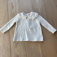 UNIQLO フリル襟 長袖Tシャツ　90cm