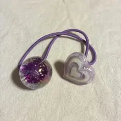 レジン ヘアゴム ハート - メルカリ