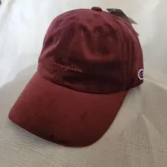 Champion チャンピオン ロゴ キャップ スエード風 ボルドー 赤 秋冬