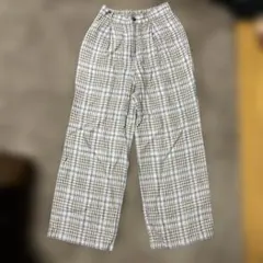 beauty &youth united arrowsチェック柄ワイドパンツ