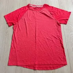 赤 メッシュラグランTシャツ 半袖