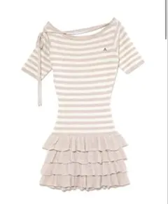 ワンピース Rachel knit frill mini dress andmary ANDMARY Rachel knit frill mini dress - メルカリ