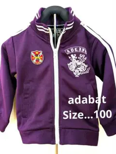 adabat　スポーツウェア　長袖ジャージ　紫パープル　個性派　サイズ100