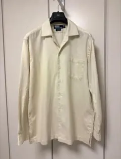 け*る様 90s ラルフローレン 開襟 長袖 シャツ M オープンカラー