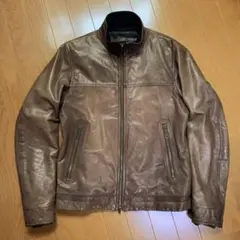 ＊美品＊ジャーナルスタンダード 羊革 シングルレザーライダース 茶系 L