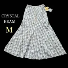 新品⭐️CRYSTAL BEAM セシール チェック柄 ロング スカート Mサイズのサムネイル