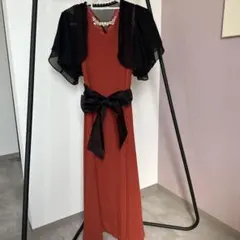 Alphabets azuyaban オレンジロングドレス